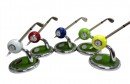 10L0L Mini Desktop Golf Ball Pen Stand with Golf pens 2-Piece Set of Golf Souvenir Tour Souvenir Novelty Gift