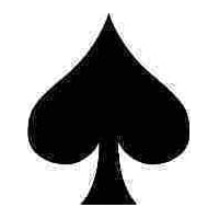 ELKS Unique Design Card Suit Spade Spades Silhouette CAR Decal Sticker, White, 6 Inch, Die Cut Vinyl Decal, for Windows, Cars, Trucks, Toolbox, Laptops, MacBook-virtually Any Hard Smooth Surface
