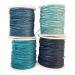 MonkeyJack 4 Rolls 80 Meters 1mm Waxed Cotton Cords Thread for DIY Bracelet Jewelry Making Blue