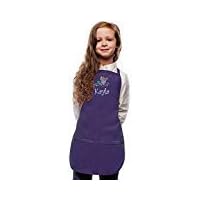 My Little Doc Personalized Purple Kids Art Smock Crayons Embroidery Design (Regular 4 to 7 Years)