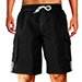 Dwar Men's Swim Trunks Beach Short (Large, Black)