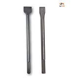 KROST Heavy Duty Flat 1 and 2 Sds Chisel Suitable for 11Kg Demolition Hammer Machine, Silver