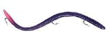 Ike-Con The Big 8ight Weedless Worm Fishing Lure, 8-Inch, Grape/Firetail