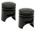 Black Piston Valve Stem Caps set of four