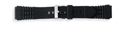 SPEIDEL Rubber Watch Band Fits Sport watches And CASIO - Color Black Size: 19mm Watch Band - BONUS - 2 extra Spring Bars included