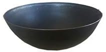 Vedworld™ Pure Iron Deep Fry Kadai|Original Iron Loha Kadhai|Deep Fry Kadai|Original Loha Kadai|Black - 12 Inches