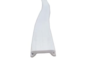 Automotive Authority LLC Narrow 0.6" RV Marine Camper Vinyl Insert Trim Mold Screw Cover (White, 50 ft)