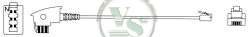 VSE 612015 TAE-N Cable with Bridge TAE6N Male to RJ11 6P4C 3 m Black