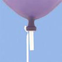 20 Balloon Self Seal Valves with Ribbons For Use With Helium Only