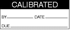 Calibrated - Vinyl/Nylon Cloth 38mm x 15mm Labels - Price per Pack of 140 Labels (P/NO. 7824064CTL)