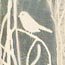 Collections Etc Songbird Rod Pocket Lace Curtain Panel with Scalloped Hem, Ivory, 56