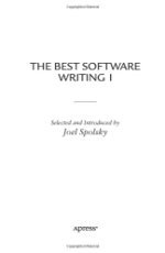 THE BEST SOFTWARE WRITING I (PB) B008YFAVIE Book Cover