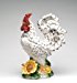 Cosmos 96418 Fine Porcelain Large Rooster with Sunflower Figurine, 15-1/4-Inch, White