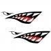 MonkeyJack 2 Pieces Shark Mouth Decals Sticker Fishing Boat Canoe Kayak Graphics Accessories - Waterproof and Durable