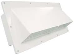 Exterior RV Stove Range Hood Vent White - Hood style with flapper