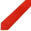 Mens Solid Red Necktie with Red Suspenders