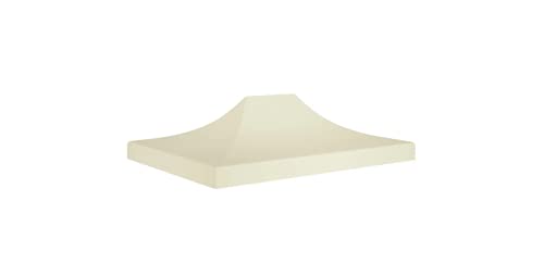 Partyzelt-Dach 4x3 m Creme 270 g/m² Gartenbauten Pavillon-Rahmen Dächer für Pavillions stabil