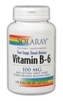 Solaray - B-6 100 Two Stage Time Release 100mg - 120ct Vcp