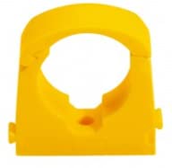 ROHANS Single 15mm HINGED Pipe Clips TS15 for PIPEWORK Black, White, Red, Yellow, Blue, Pack of 5, 10, 15, 20, 50, 100 (50, Yellow)