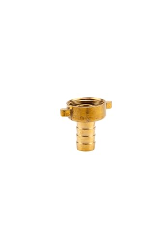 GARDENA Brass Hose Fitting 2 Parts: Screw-Quality Brass, 26.5 mm (3/4 ) - Thread, For 13 mm (1/2) - Tubing (7140-20), Gold