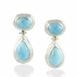 Sterling silver larimar dangle earrings