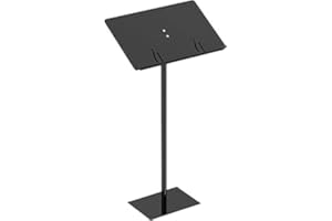 KSacry Acrylic Podium Stand, 42.3" H Black Angle Adjustable Acrylic Podiums for Church,Modern Lecterns & Pulpits for Classroom, Concert, Church, Speech, Easy Assembly, Metal Base, Black