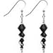 Body Candy Handcrafted 925 Silver Black Icicle Drop Earrings Created with Swarovski Crystals