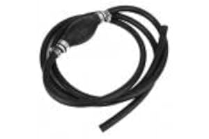 Fuel Line Assembly, Universal 3/8 Inch Marine Fuel Hose Line with Primer Bulb Steel Hose Clamps Rubber Hose Outboard Hand Pri