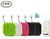 Mictchz Key Finder, 5 PCS Smart Finder Key Phone Wallet Finder Locator GPS Tracker Anti Lost Sensor Alarm with Remote Selfie Shutter for Keys Kids Cars Wallet for iOS, Android