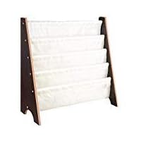 CMA Stockroom Kids Wood 5-Pocket Sling Bookshelf Book Display Rack Color Walnut