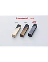 Yamako Japanese Mino-yaki Ceramic Chopstick Rest (5 Pieces Set) from Japan (Black 15506)