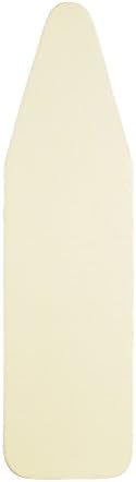 Natural Cotton Padded Ironing Board Cover - 19” x 54” Unbleached, Chemical-Free, Untreated 100% Cotton w/ Natural &amp; Untreated Wool Padding, Velcro Straps &amp; Adjustable Bungee Cord - Natural Beige