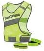 SafeTShine Reflective Safety Vest-Ideal For Running, Walking Or Cycling- 360 Degrees High Visibility- Comes In Various Sizes- Mesh Fabric With Pockets- Get 4 Reflective Bands As A Bonus