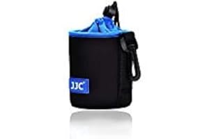 JJC Drawstring Neoprene Camera Lens Pouch Case, Protective Lens Bag for Mirrorless Lenses Up to 2.9 x 3.9" (D X H) for Canon RF 35mm EF 50mm EF-S 18-55mm EF-M 15-45mm Sony E 50mm Fujifilm XF 35mm