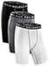 Neleus Men's 3 Pack Compression Short,047#,Black,Grey,White,S