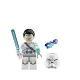 LEGO Star Wars Jek-14 Minifigure Complete - White lightsaber, helmet, hair-piece, & lightning (2014)