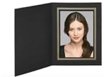Black/Gold Cardboard Photo Folder Frames - Pack of