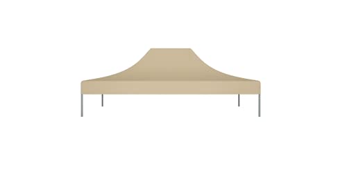 Partyzelt-Dach 4,5x3 m Beige 270 g/m² Gartenbauten Pavillon-Rahmen Dächer für Pavillions stabil – Bild 5