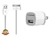 Liger Wall Charger for iPhone 4/4S,iPad 1/2/3, iPod - Carrier Packaging - White