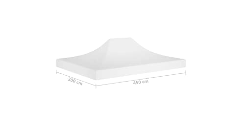 Partyzelt-Dach 4,5x3 m Weiß 270 g/m² Gartenbauten Pavillon-Rahmen Dächer für Pavillions stabil – Bild 3