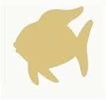 Angelfish Cutout Unfinished Wood Nautical Ocean Beach House Door Hanger MDF Shape Canvas Style 2 (6")