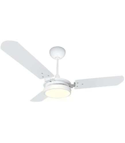 Ventilador de Teto Potente Branco/Mogno 127V/220V Valen Led Ventex