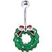 Body Candy Holiday Christmas Wreath Belly Button Ring