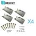 Renogy 4 Sets of Solar Panel Mounting Z Brackets Lightweight Aluminum Corrosion-Free Construction for RVs, Trailers, Boats, Yachts, Wall and Other Off Gird Roof Installation, 4 Count