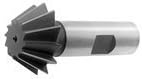 Single Angle Chamfering Cutters - Shank Type 45 Deg. 1" Dia. x 5/16" Width x 1/2" Shank. Dia. x 2-1/2" OAL