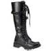 VOLATILE Boot Camp Black Knee High Combat Boots - Women’s Knee-High Boots - Lace Up Boots for Women with Zipper - Cushioned Insole and Mid Calf Buckle - Black, 8 US