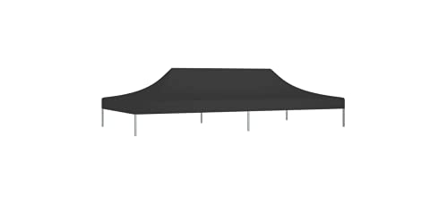 Partyzelt-Dach 6x3 m Schwarz 270 g/m² Gartenbauten Pavillon-Rahmen Dächer für Pavillions stabil – Bild 4