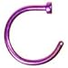 Body Candy Titanium Anodized Stainless Steel Purple Nose Stud Hoop 18 Gauge 5/16