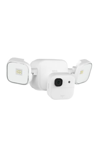 Blink Outdoor 2K+ Floodlight Camera (newest model) — Wireless smart security camera, 2K video resolution, 700 lumens, two-year battery life, Sync Module Core included — 1 camera system (White)