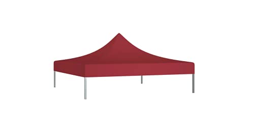 Partyzelt-Dach 3x3 m Burgunderrot 270 g/m² Gartenbauten Pavillon-Rahmen Dächer für Pavillions stabil – Bild 4